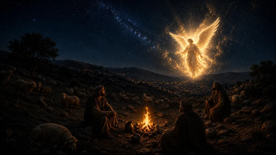 The Angel Appears to the Shepherds, 2/3 - The King Is Born